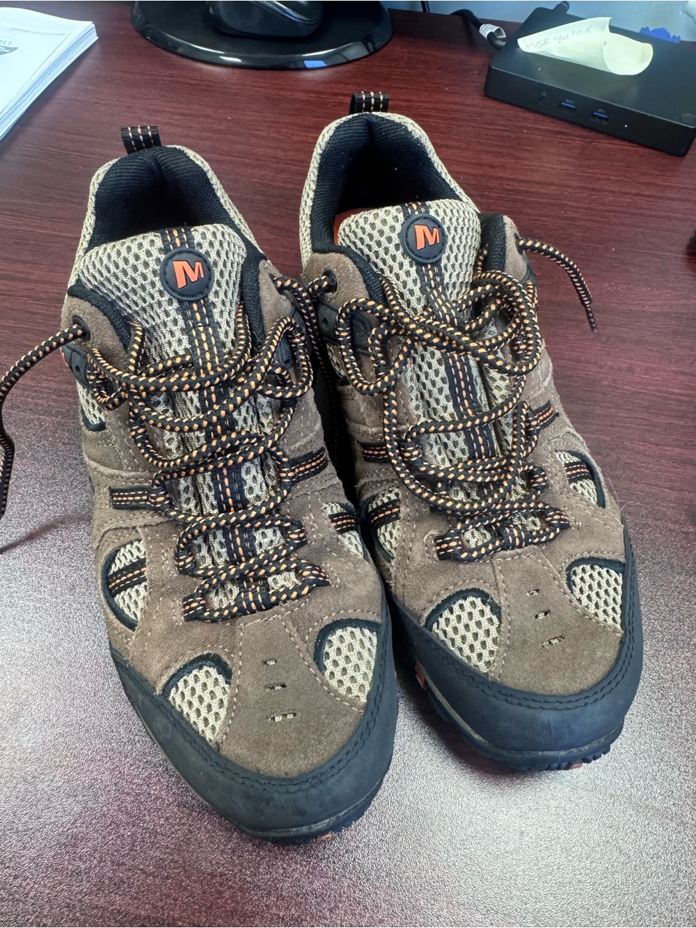 Merrell Men's Yokota 2 Hiking Shoe in a brown suede size 8